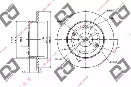 Тормозной диск DJ PARTS BD1679